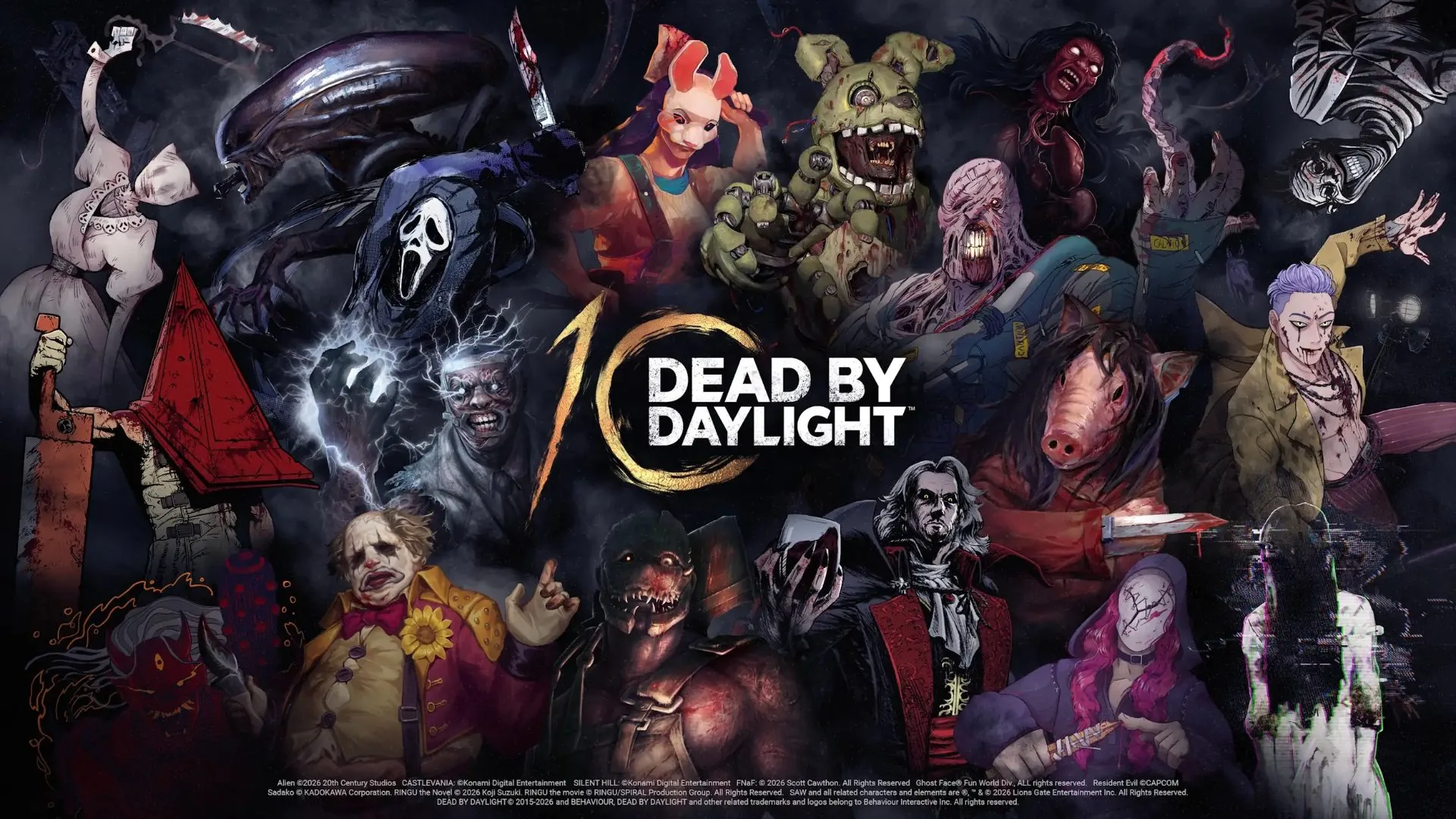 Dead by Daylight 10th Anniversary key art