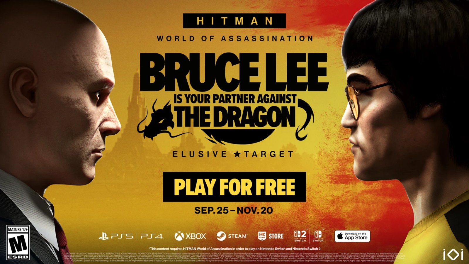 Hitman World of Assassination - Bruce Lee elusive target key art