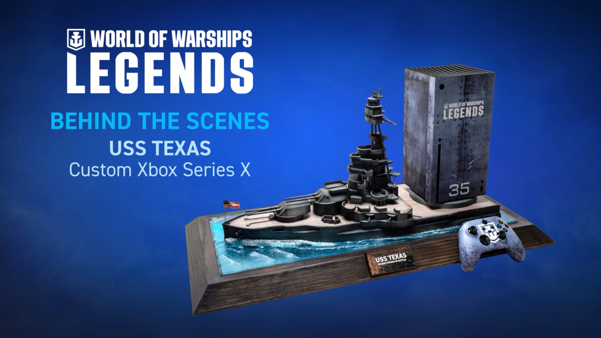 World of Warships: Legends – USS Texas custom Xbox Series X, finished piece