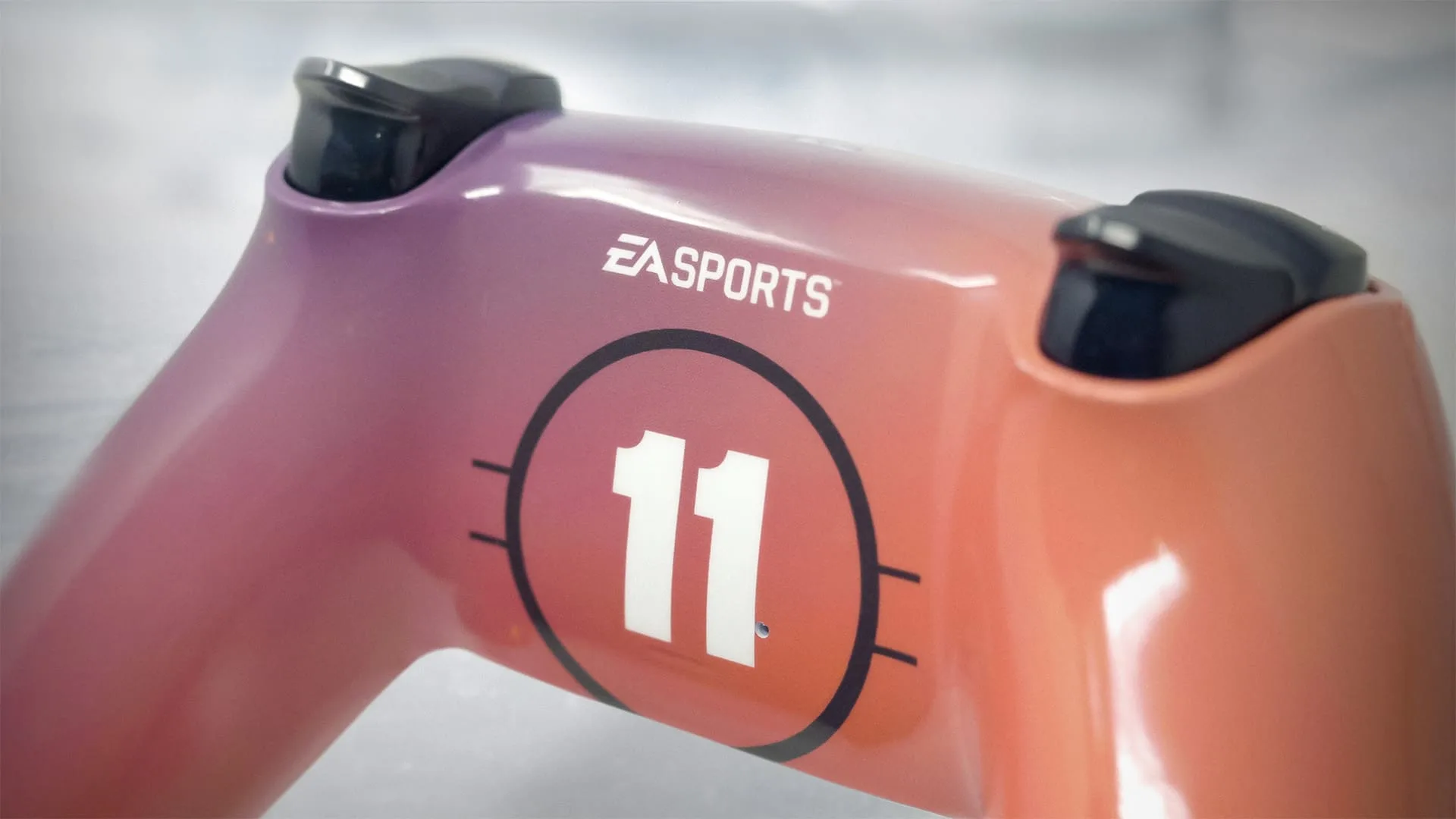 Number 11 on the back of the custom controller